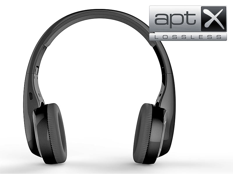 auvisio Faltbarer HiFi-Kopfhörer mit Headset-Telefonfunktion Bluetooth 3.0 